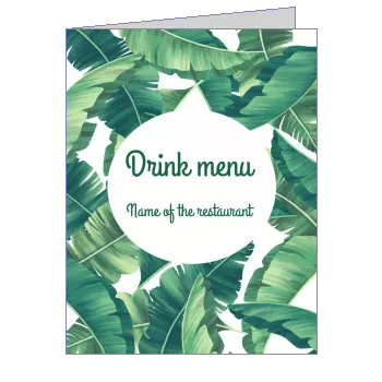 Card Restaurant Beer Green Leaf template