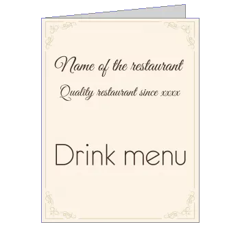 Card Restaurant Beer Brown Elegant template