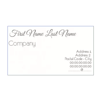 business card elegant white 