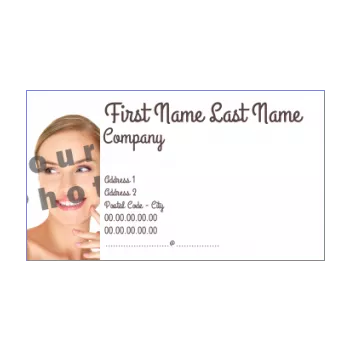 business card brown white 