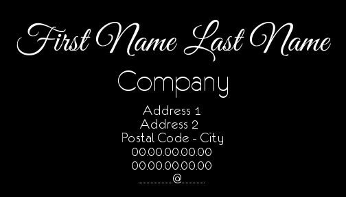 Business Card Black free template