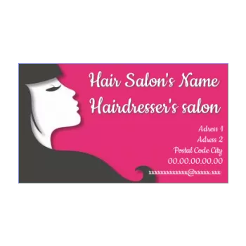 business card hairstyling rose women 