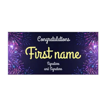 card congratulations baptism firework black blue 