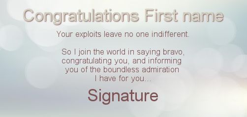 Card Congratulations Light White free template