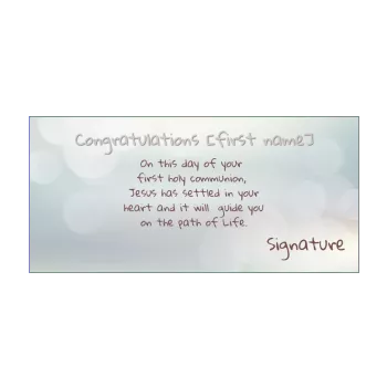 card congratulations communion light white 