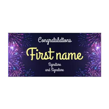 card congratulations communion firework black blue 