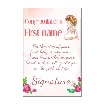 First Holy Communion congratulation card free templates on Greetings ...