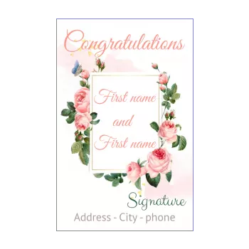 wedding card congratulations flower rose 