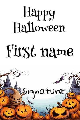 Happy Card Invitation Halloween Bat free template