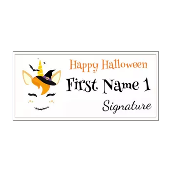 happy card invitation halloween unicorn black 