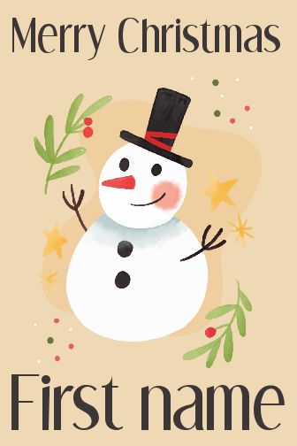Happy Card Wishes Christmas Drawing free template