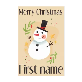 happy card wishes christmas drawing orange snow 