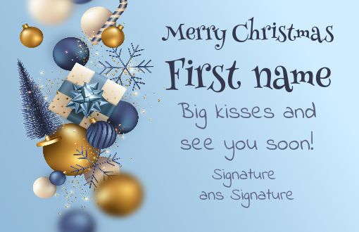 Happy Card Wishes Christmas Golden free template