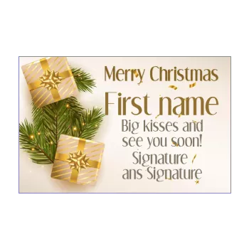 happy card wishes gift christmas golden fir 