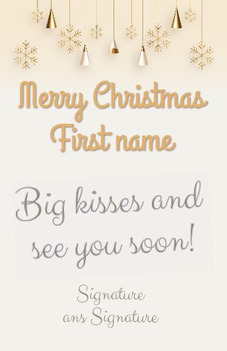 Happy Card Wishes Christmas Golden free template