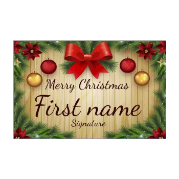 happy card wishes christmas ball fir green red wood 