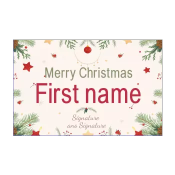 happy card wishes christmas ball fir red star 