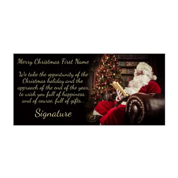 happy card wishes christmas black fir santa claus 