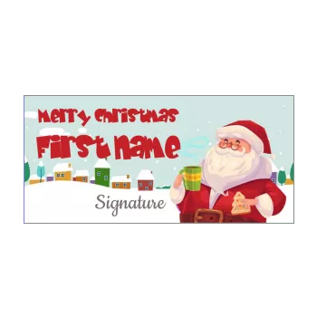 happy card wishes christmas cake drawing santa claus snow 