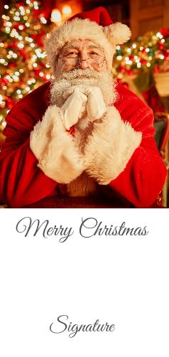 Happy Card Wishes Christmas Elegant Santa Template (card 4099)