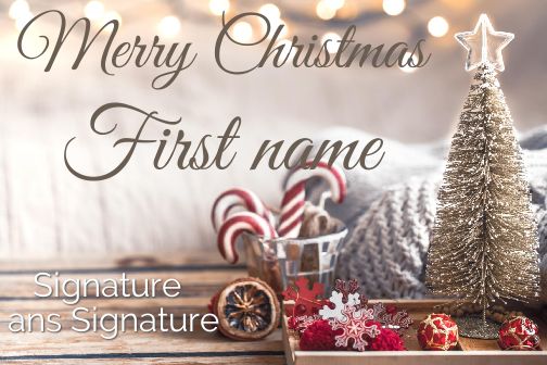 Happy Card Wishes Christmas Fir free template