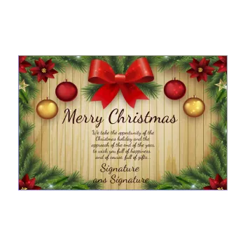 happy card wishes christmas ball fir red wood 