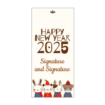 card wishes best new year reindeer cat dog drawing animals 