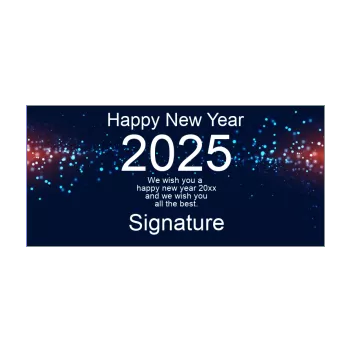 card wishes best new year blue light orange 