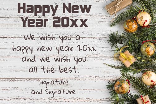 Card Wishes Best New Year free template