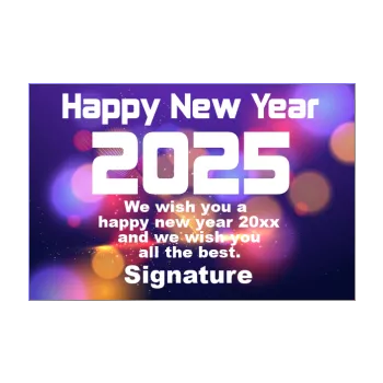 card wishes best new year blue light 