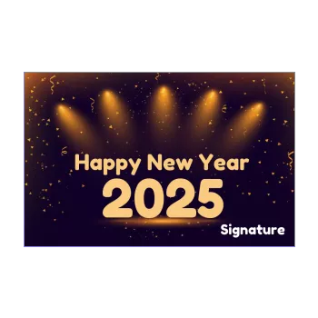 card wishes best new year black light orange 