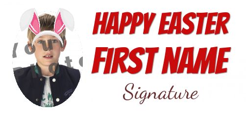 Funny Card Wishes Easter Party with photo template