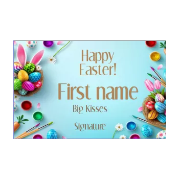 card wishes easter party blue drawing egg 