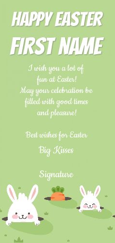 Card Wishes Easter Party Drawing free template