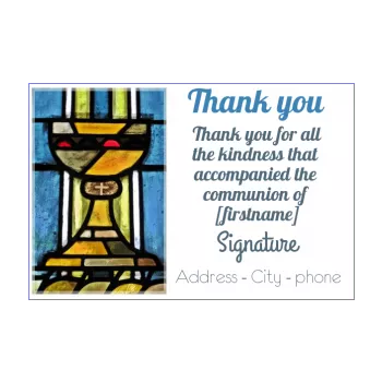 card thanks communion blue church cross thank you 