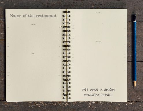 Card Notebook Menu Restaurant Pencil template