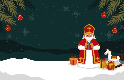 Happy Card Wishes Saint Nicolas free template