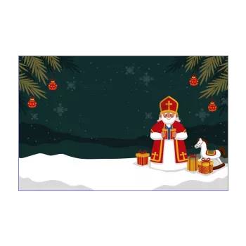happy card wishes saint nicolas toy drawing snow 