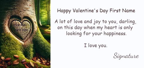 Card Wishes Valentine S Day free template