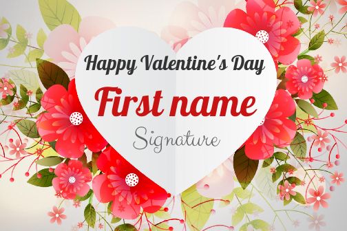 Card Wishes Valentine S Day free template