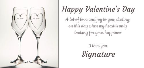 Card Cup Wishes Champagne Glass free template
