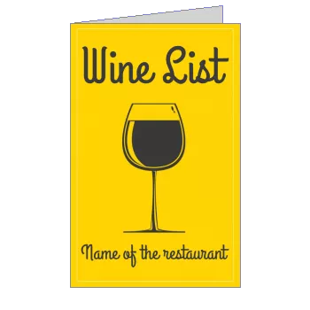 Card Restaurant Beer Black Wine template