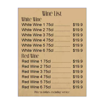 card restaurant beer brown wine alcohol 