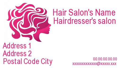 Business Card Hairstyling Drawing Rose free template