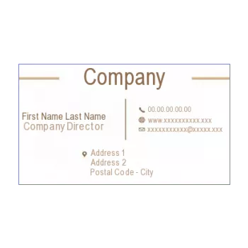 business card brown elegant 
