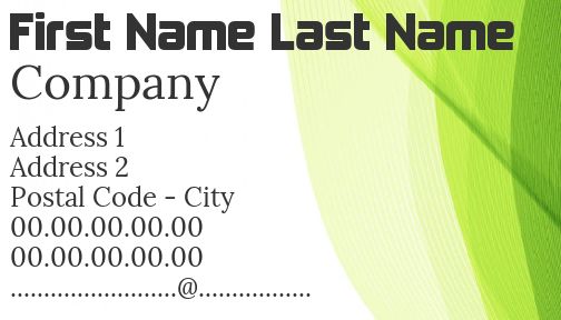 Business Card Abstract Green free template