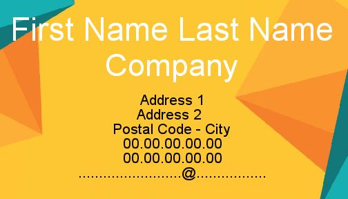 Business Card Abstract Blue Orange free template