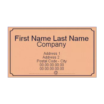 business card blue orange 