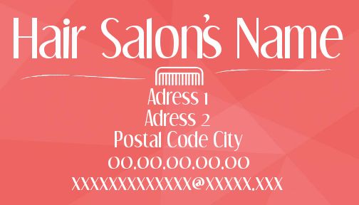 Business Card Hairstyling Orange free template