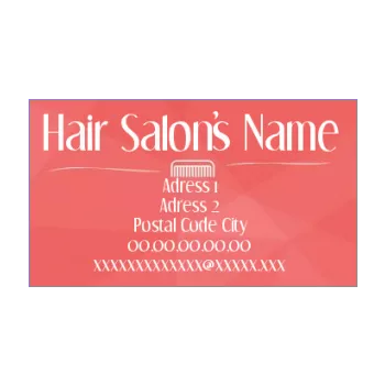 business card hairstyling orange 